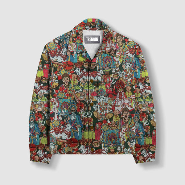Cultural Canvas Shacket