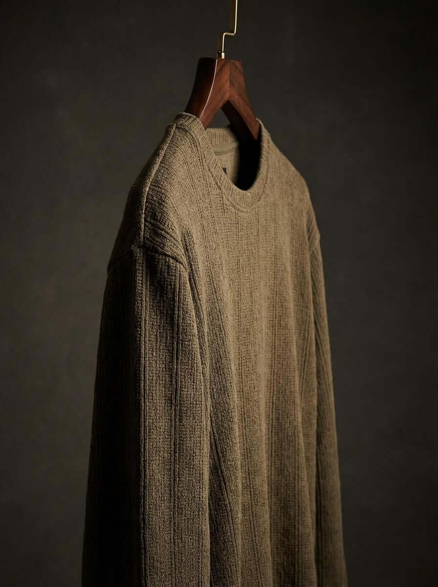 Daily Luxe Jacquard T-Shirt – Olive Grove