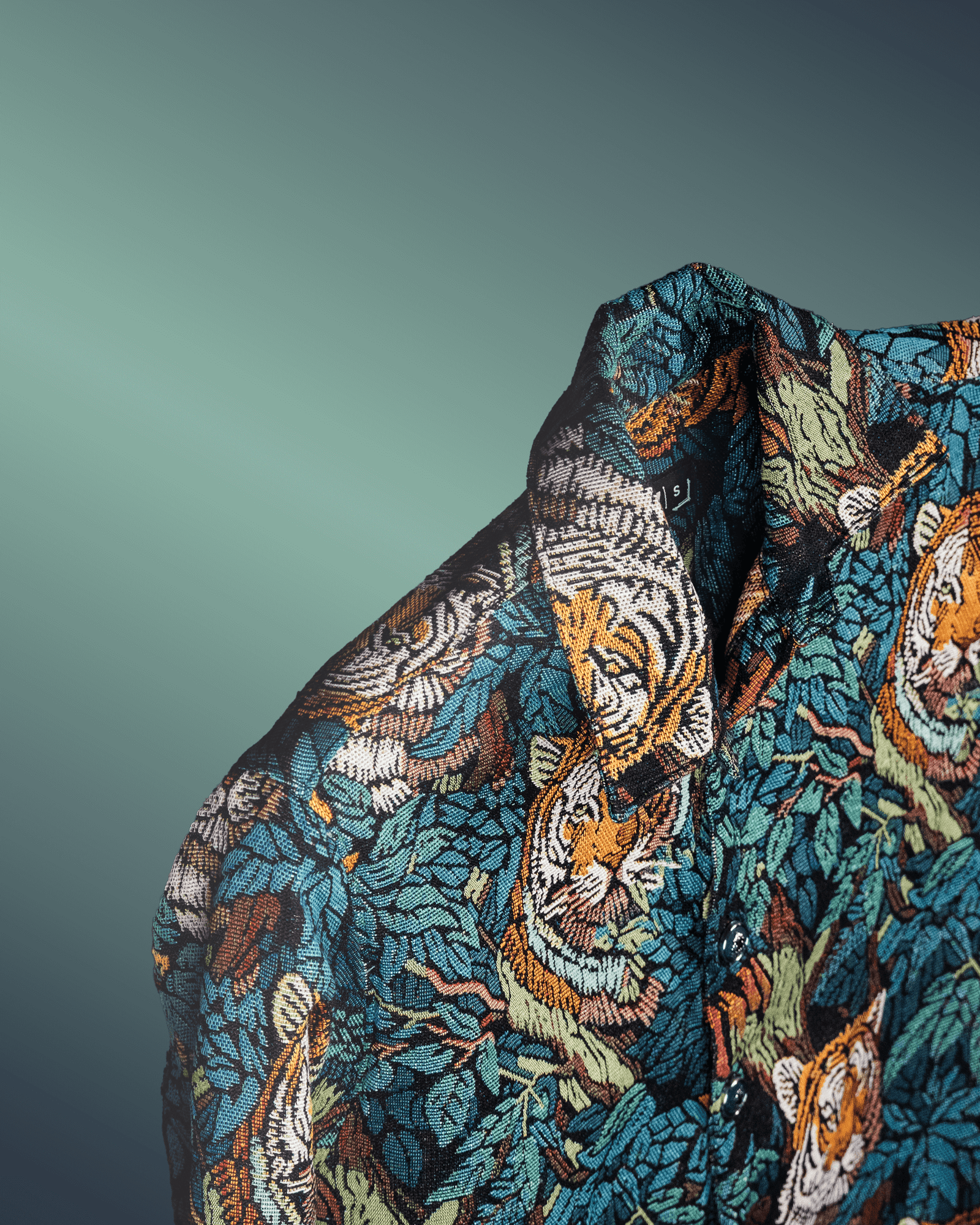 Jungle Royalty Shacket-Affordable men’s jacquard shacket stylish comfort