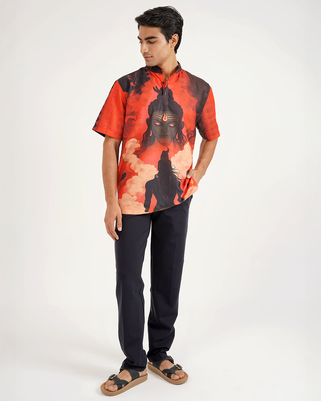 Mahakaal Short Kurta - 100% Cotton