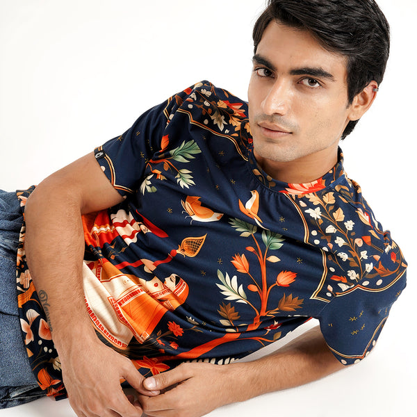 Royal Union Printed Tee – Bold Cotton Graphic T-Shirt