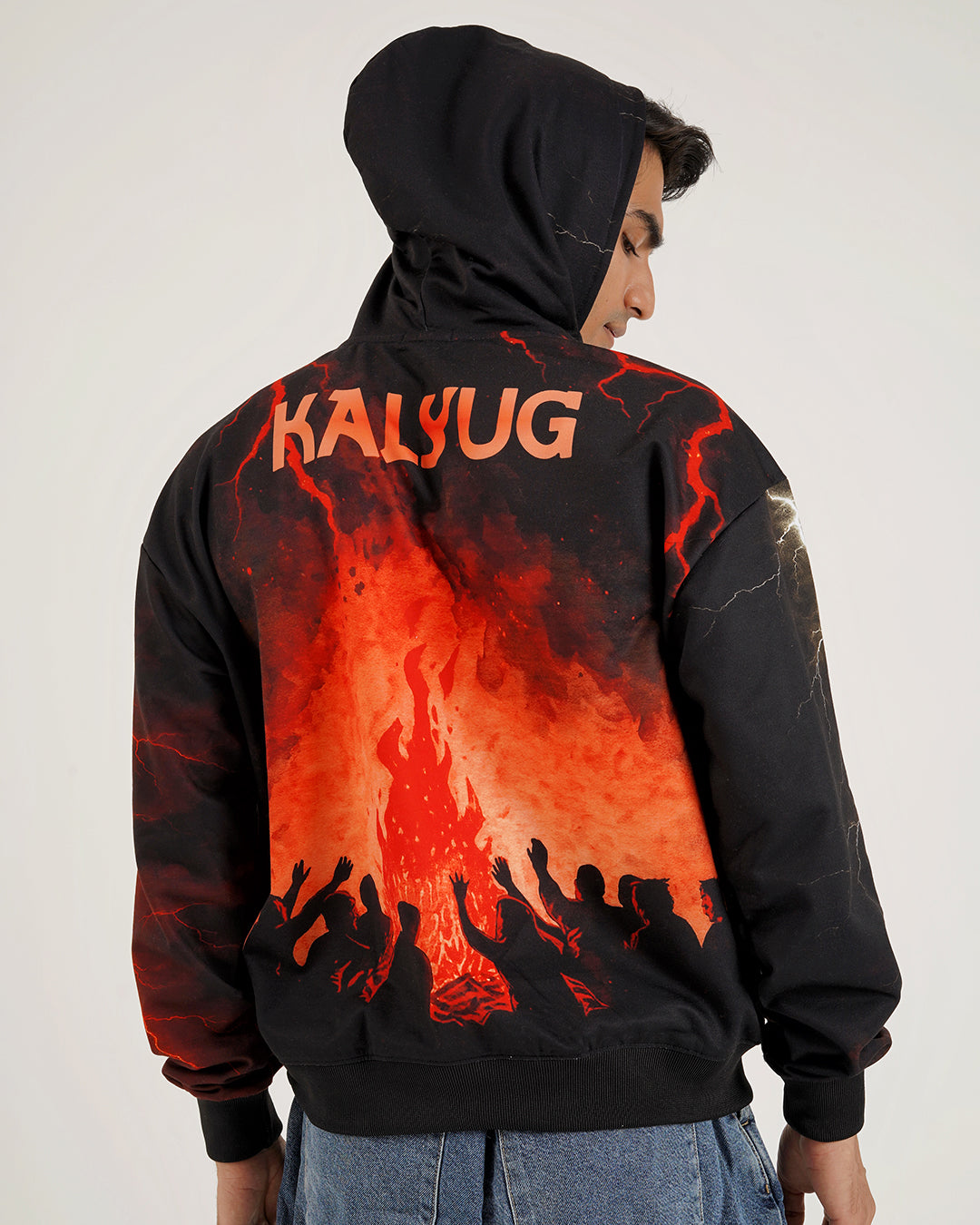 Kalyug Graphic Hoodie – Inferno Streetwear Print