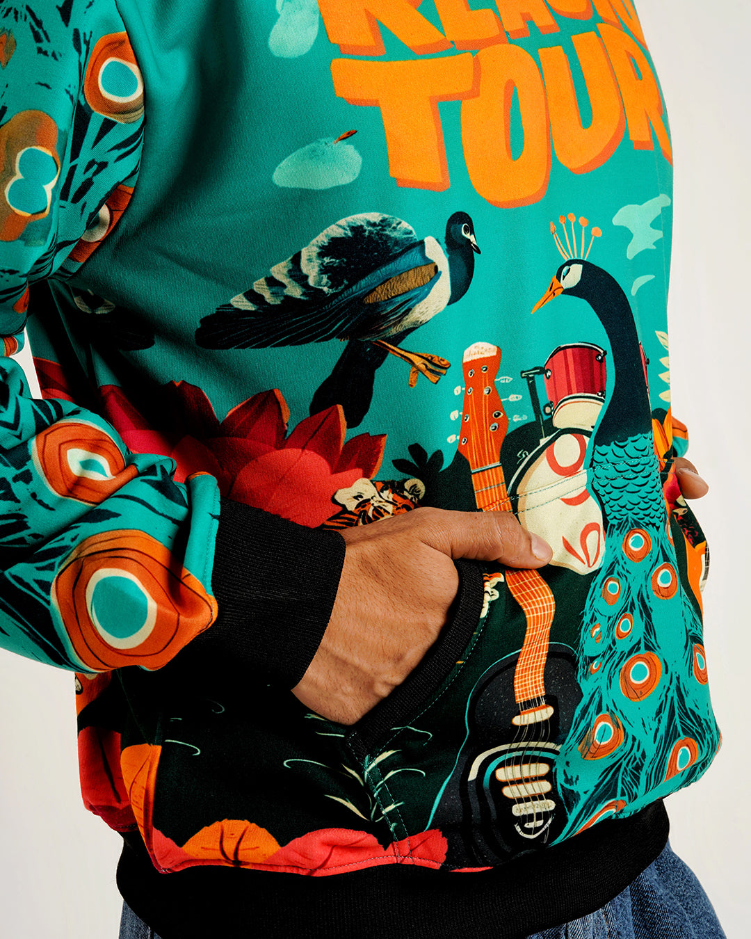 Reunion Tour Graphic Hoodie - Teal Groove Nation All-Over Print