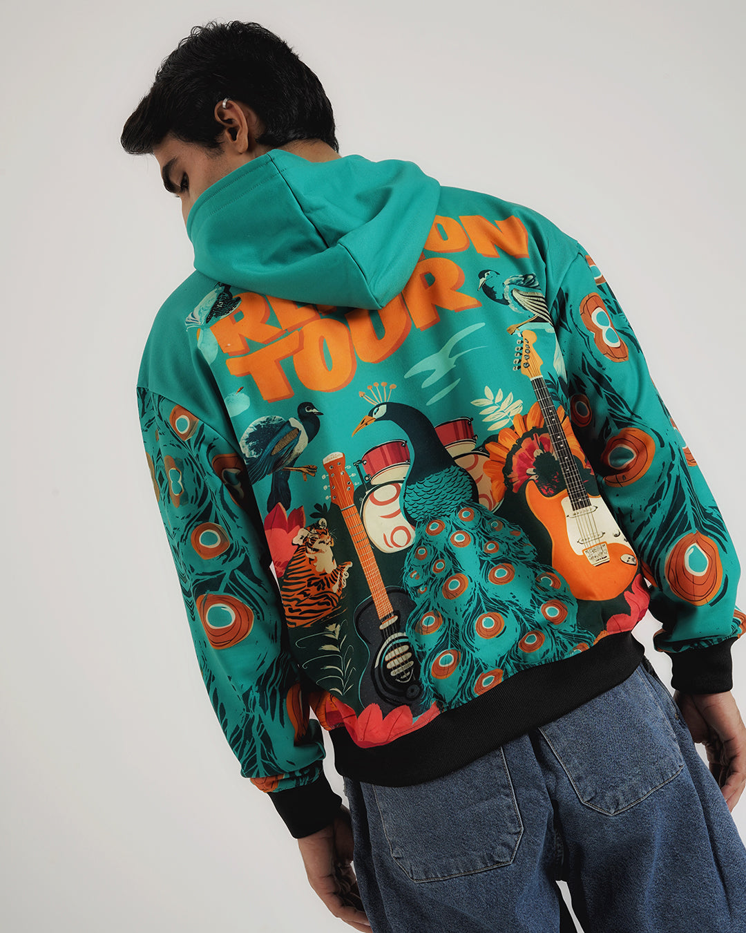 Reunion Tour Graphic Hoodie - Teal Groove Nation All-Over Print