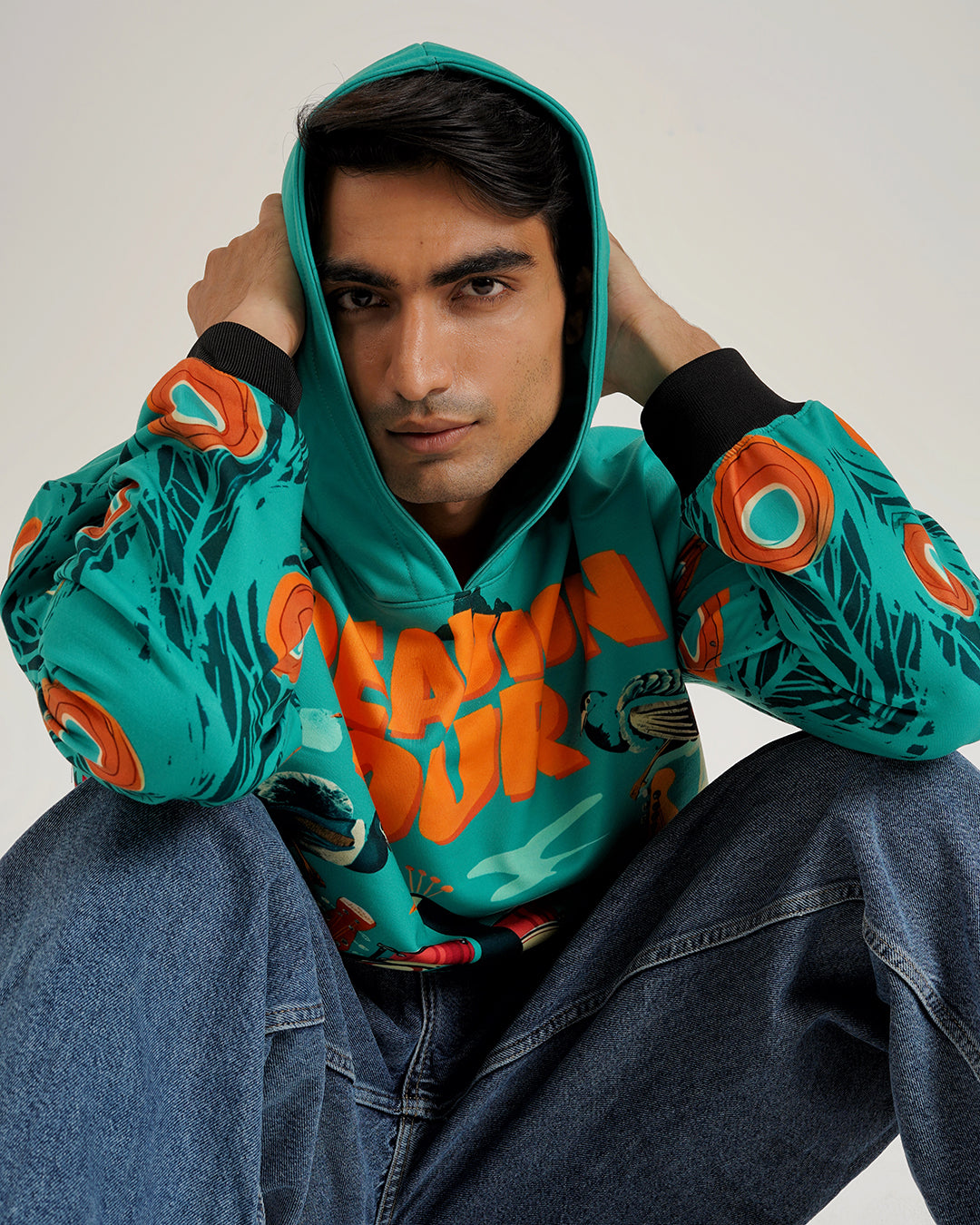 Reunion Tour Graphic Hoodie - Teal Groove Nation All-Over Print