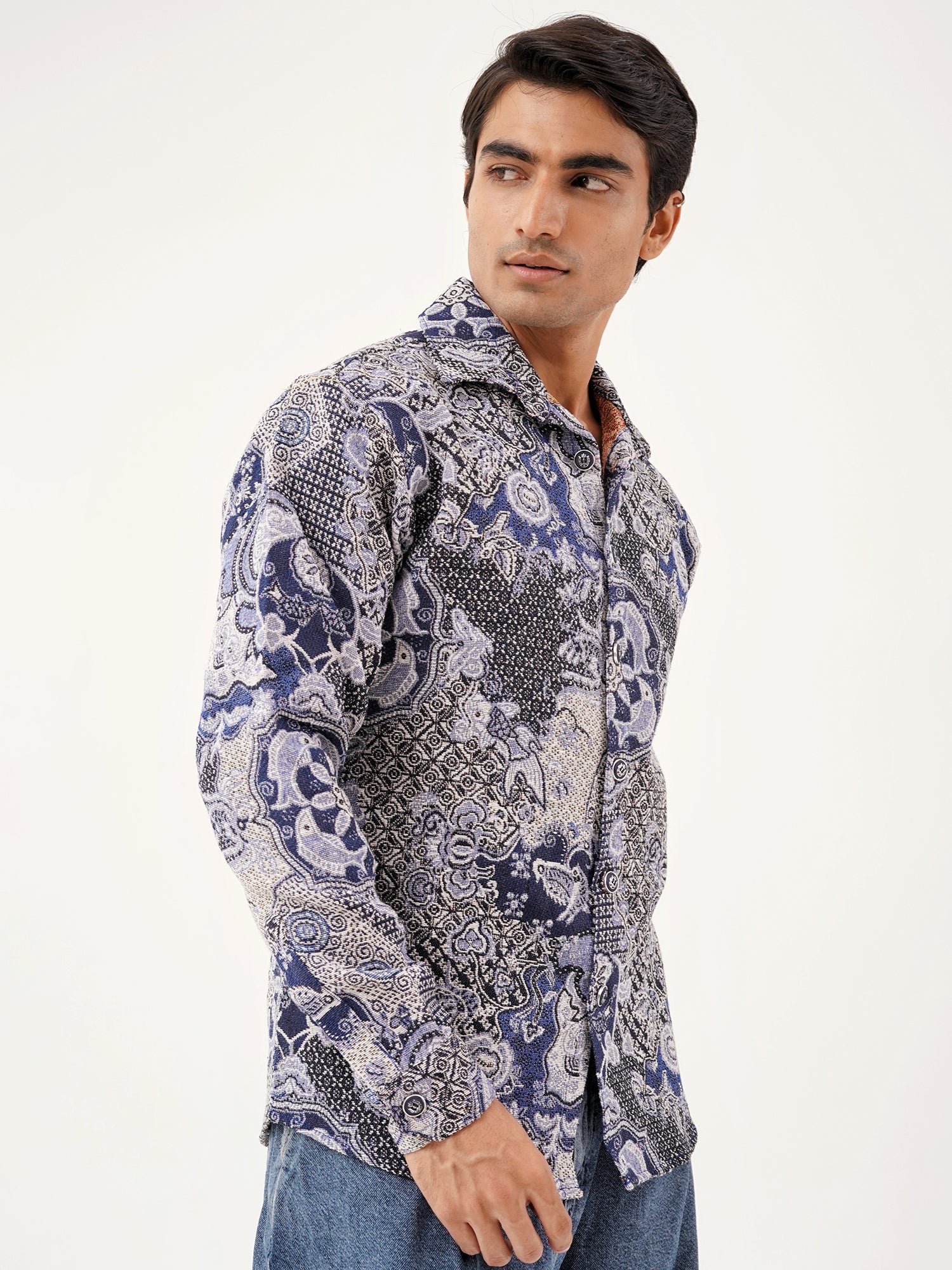 Navy Nebula Shacket – Premium Unisex Shacket