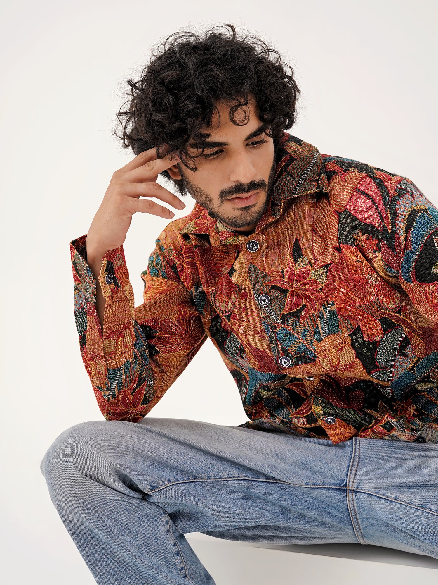 Bohemian Blaze Shacket – Partywear Jackets