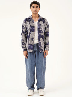 Leopard’s Lair Shacket – Luxury Jacquard Jacket