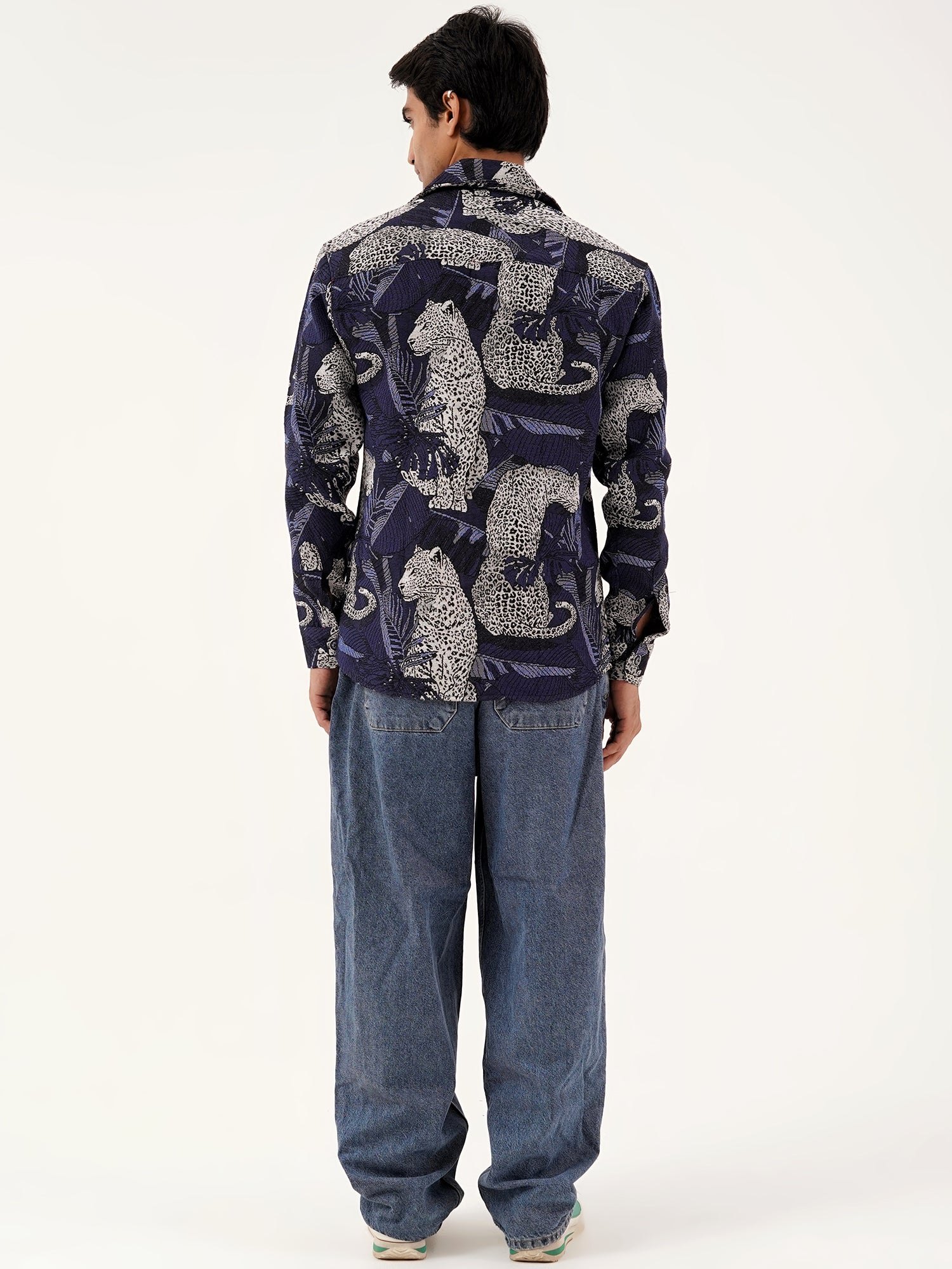 Leopard’s Lair Shacket – Luxury Jacquard Jacket