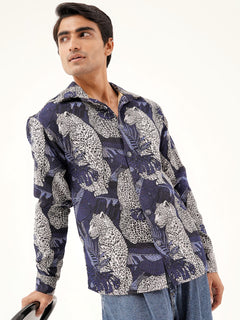Leopard’s Lair Shacket – Luxury Jacquard Jacket