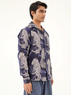 Leopard’s Lair Shacket – Luxury Jacquard Jacket