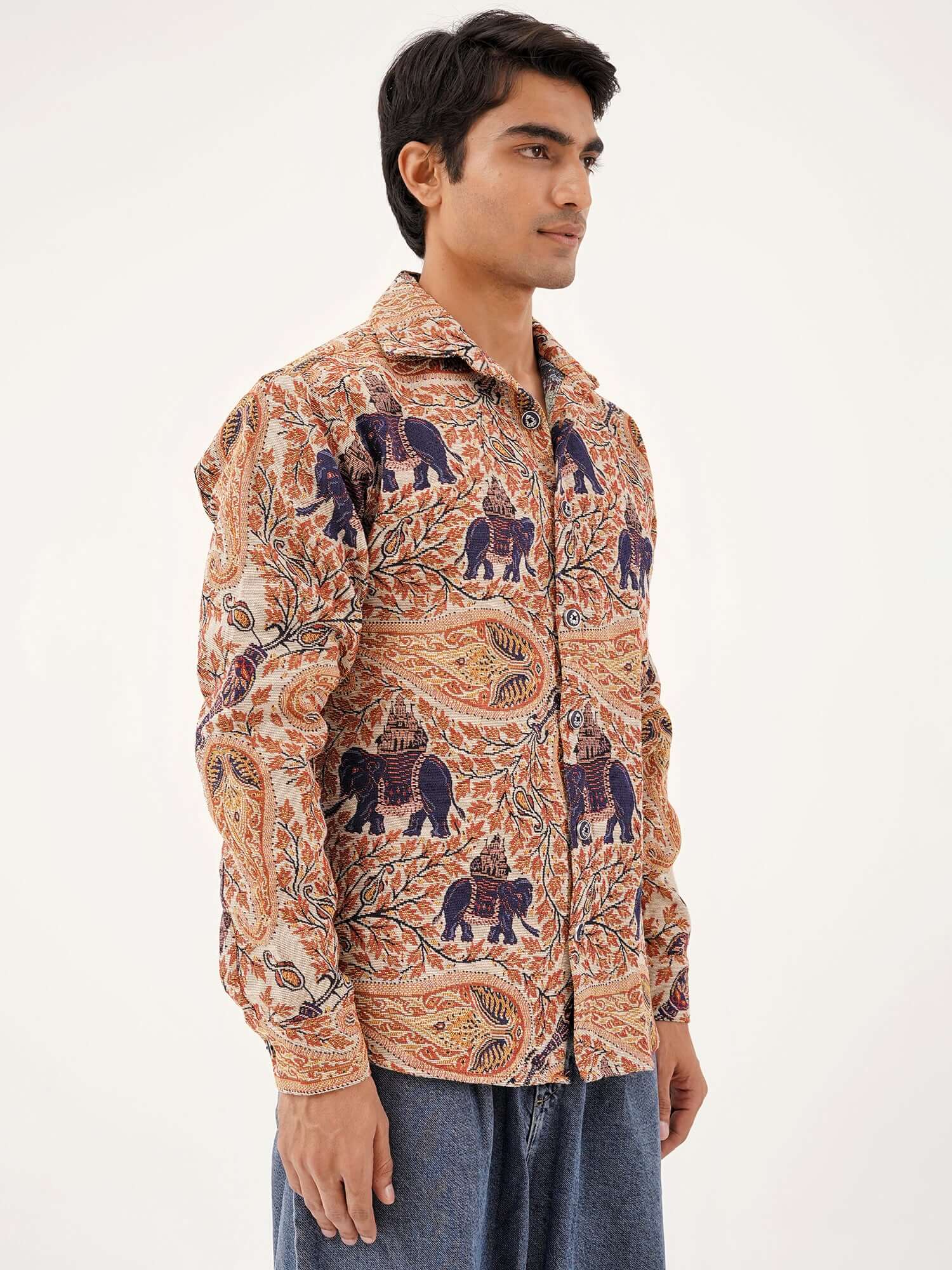 Elephant Memoir Shacket – Premium Jacquard Comfort