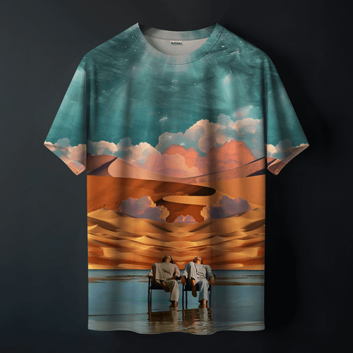 Desert Daydream Printed Tee for Bold and Artistic Streetwear Style