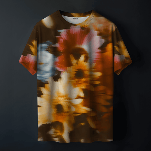 Dreamy Blossoms Printed Tee for Floral and Artistic Streetwear