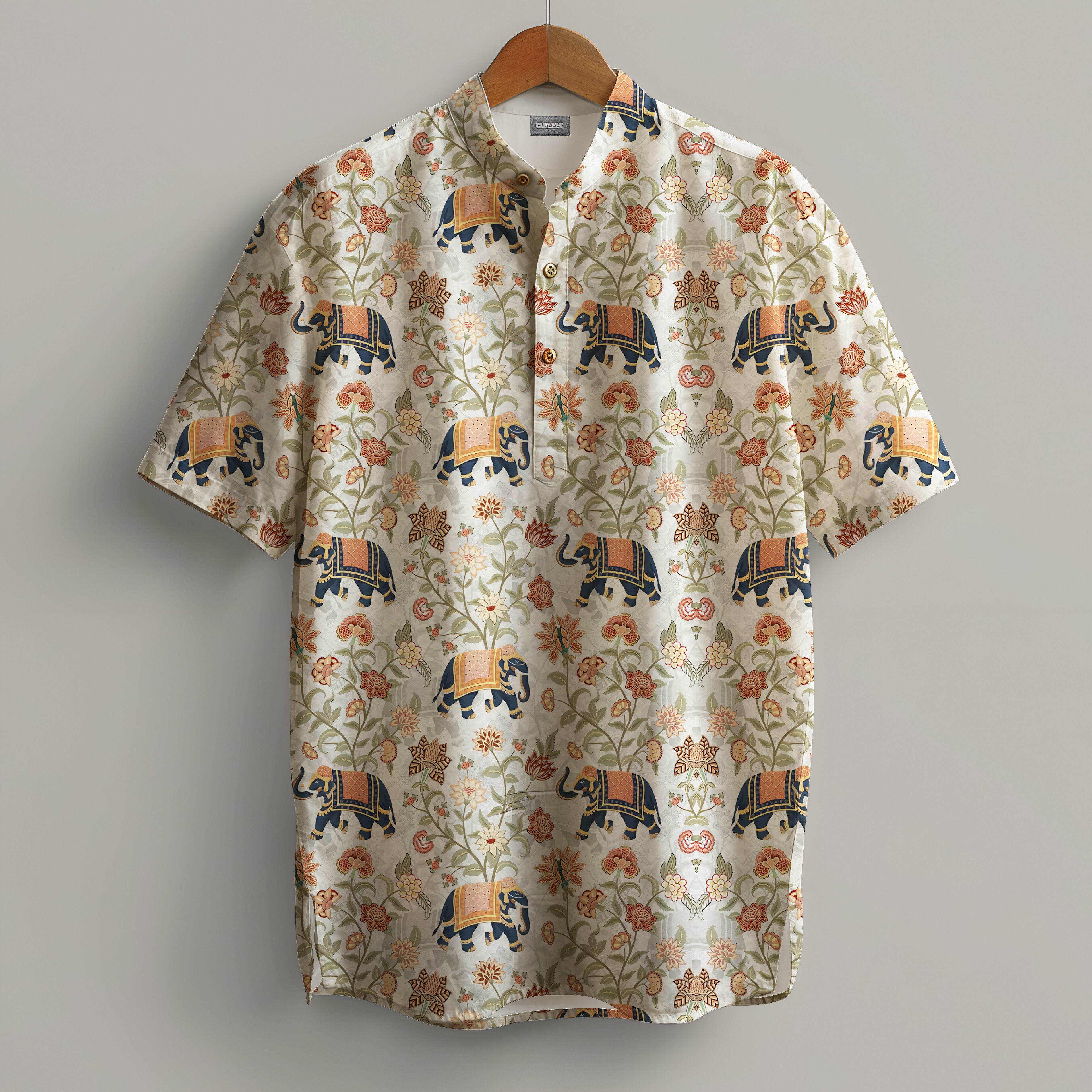 Golden Dynasty Short Kurta | Elegant Ethnic Wear for Men