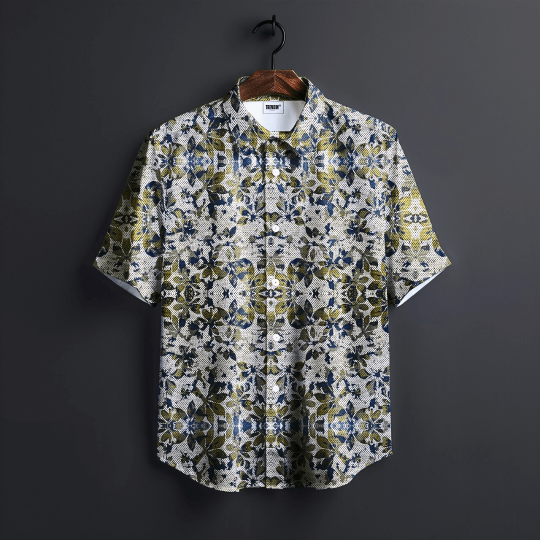 Floral Print Shirt & Short Set | 100% Cotton 