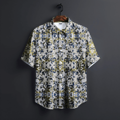 Floral Print Shirt & Short Set | 100% Cotton 