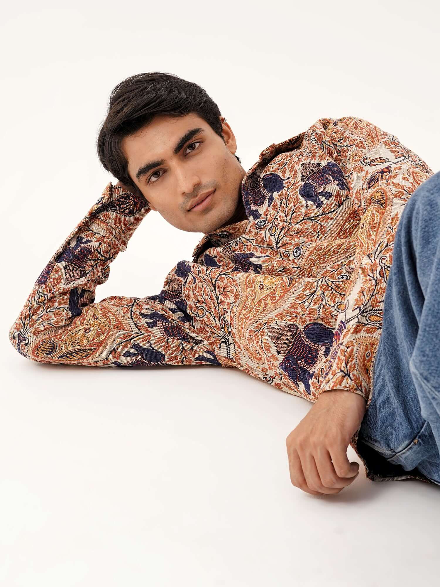 Elephant Memoir Shacket – Premium Jacquard Comfort