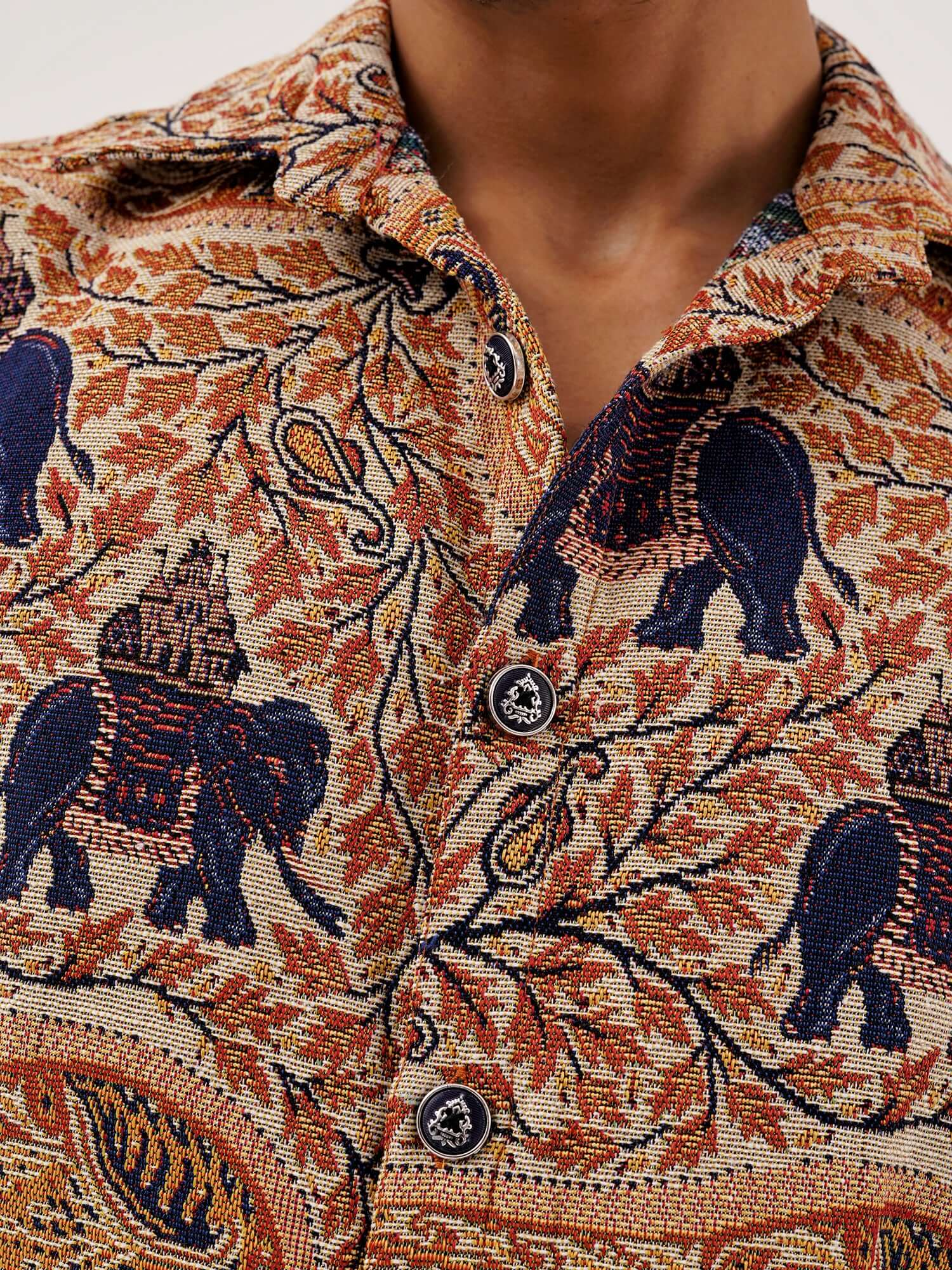 Elephant Memoir Shacket – Premium Jacquard Comfort