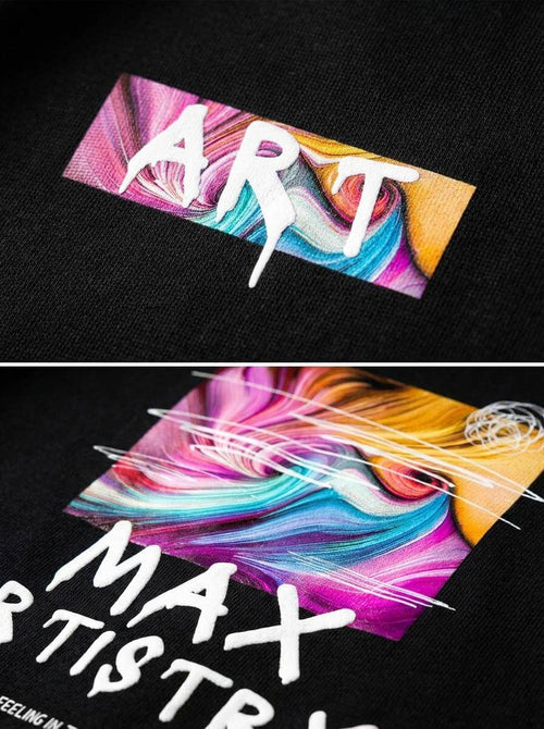 MAX ARTISTRY Printed Oversize Tee