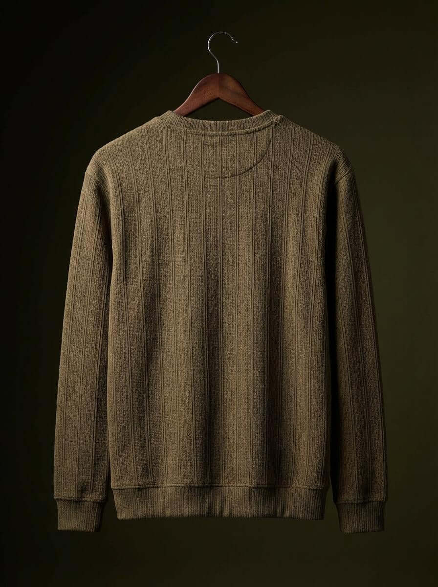Daily Luxe Jacquard T-Shirt – Olive Grove