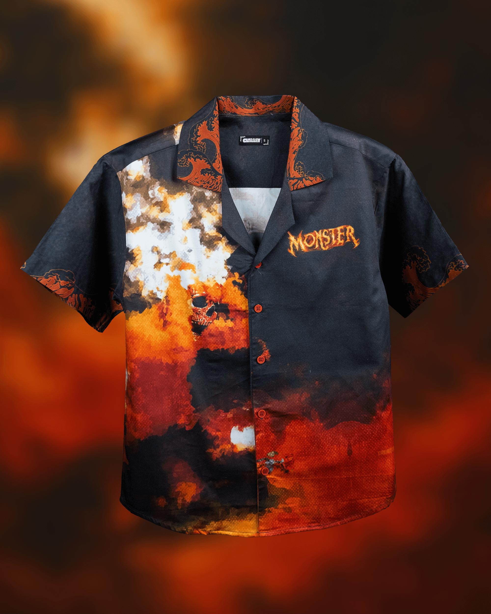 Monster Flames Cotton Shirt