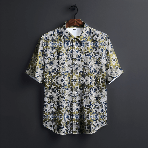 Floral Print Shirt & Short Set - 100% Cotton