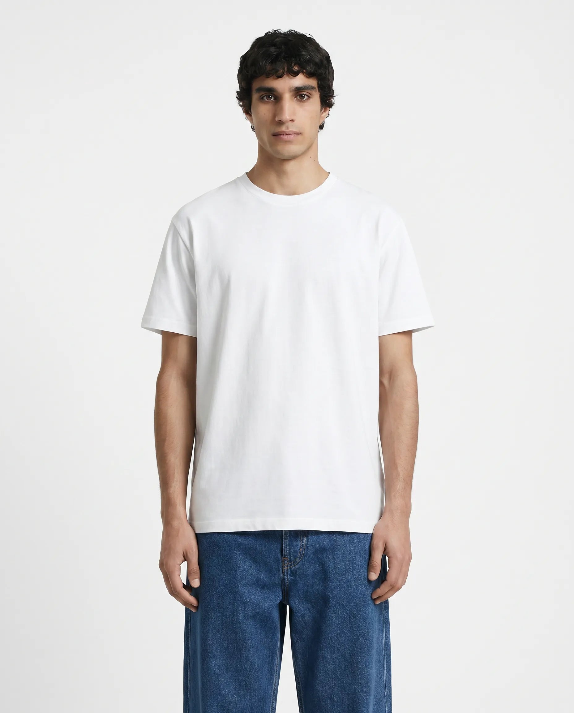 Premium Cotton Relaxed T-Shirt White CLAZZEY