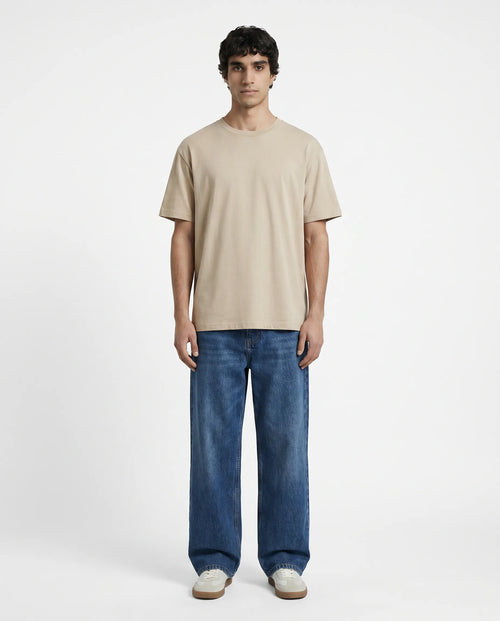 Premium Cotton Relaxed T-Shirt Beige