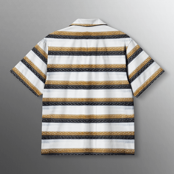 Golden Grids Knitted Shirt