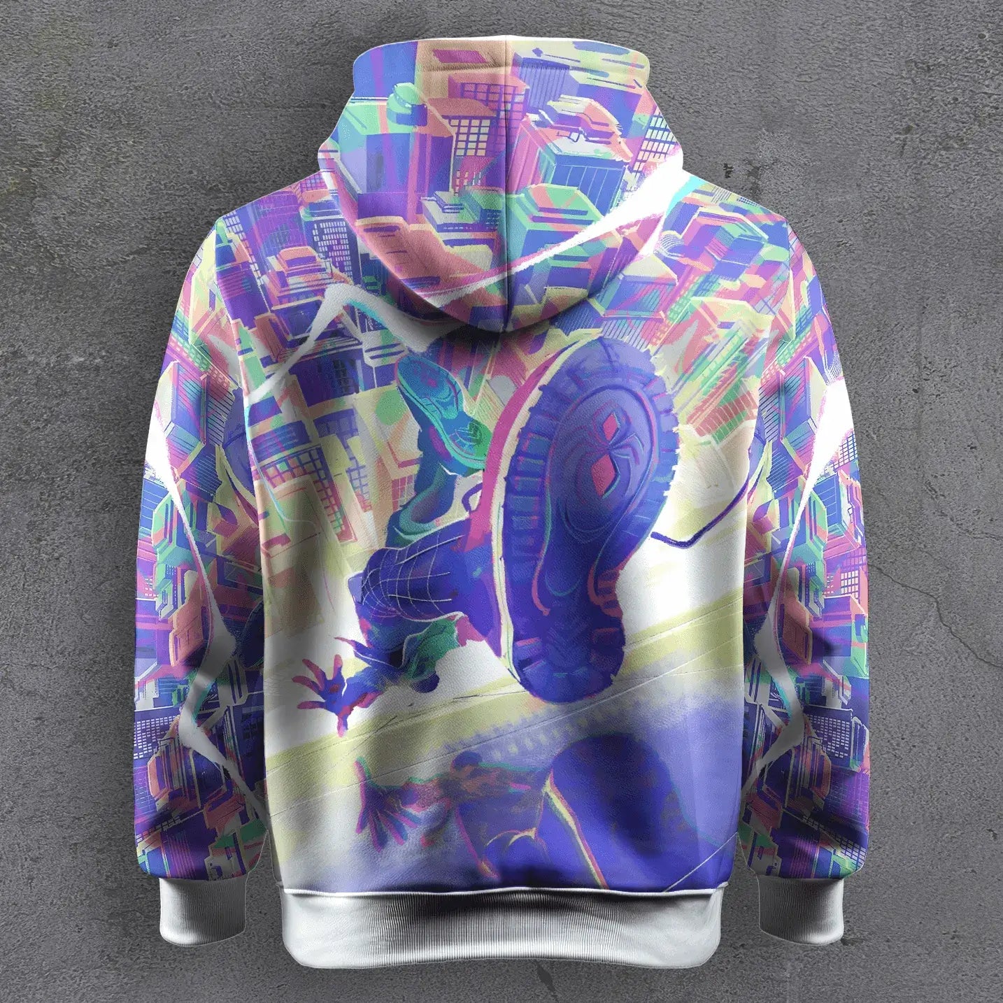 Graffiti Glide Printed Hoodie