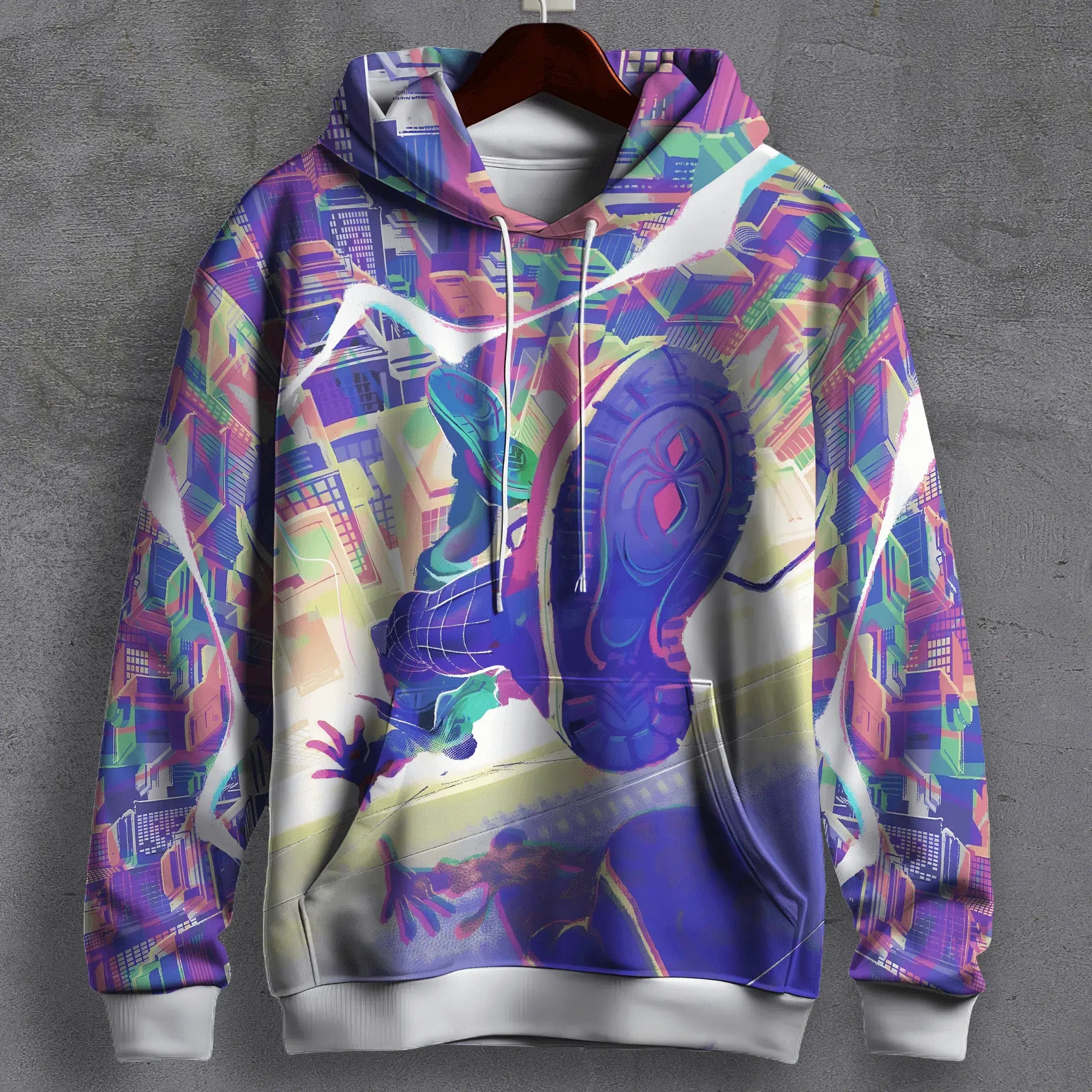 Graffiti Glide Printed Hoodie