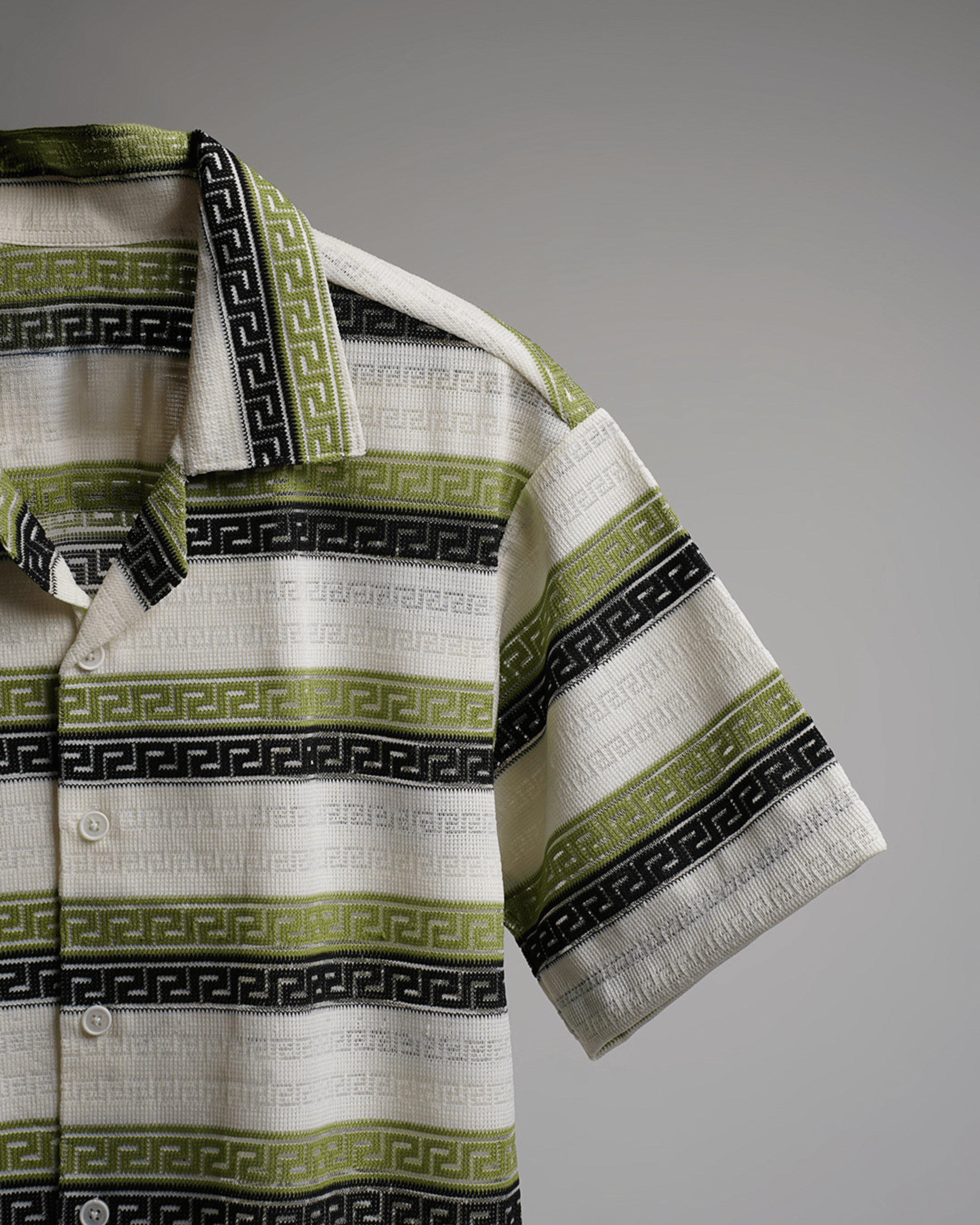 Green Gloove Stripe Knitted Shirt