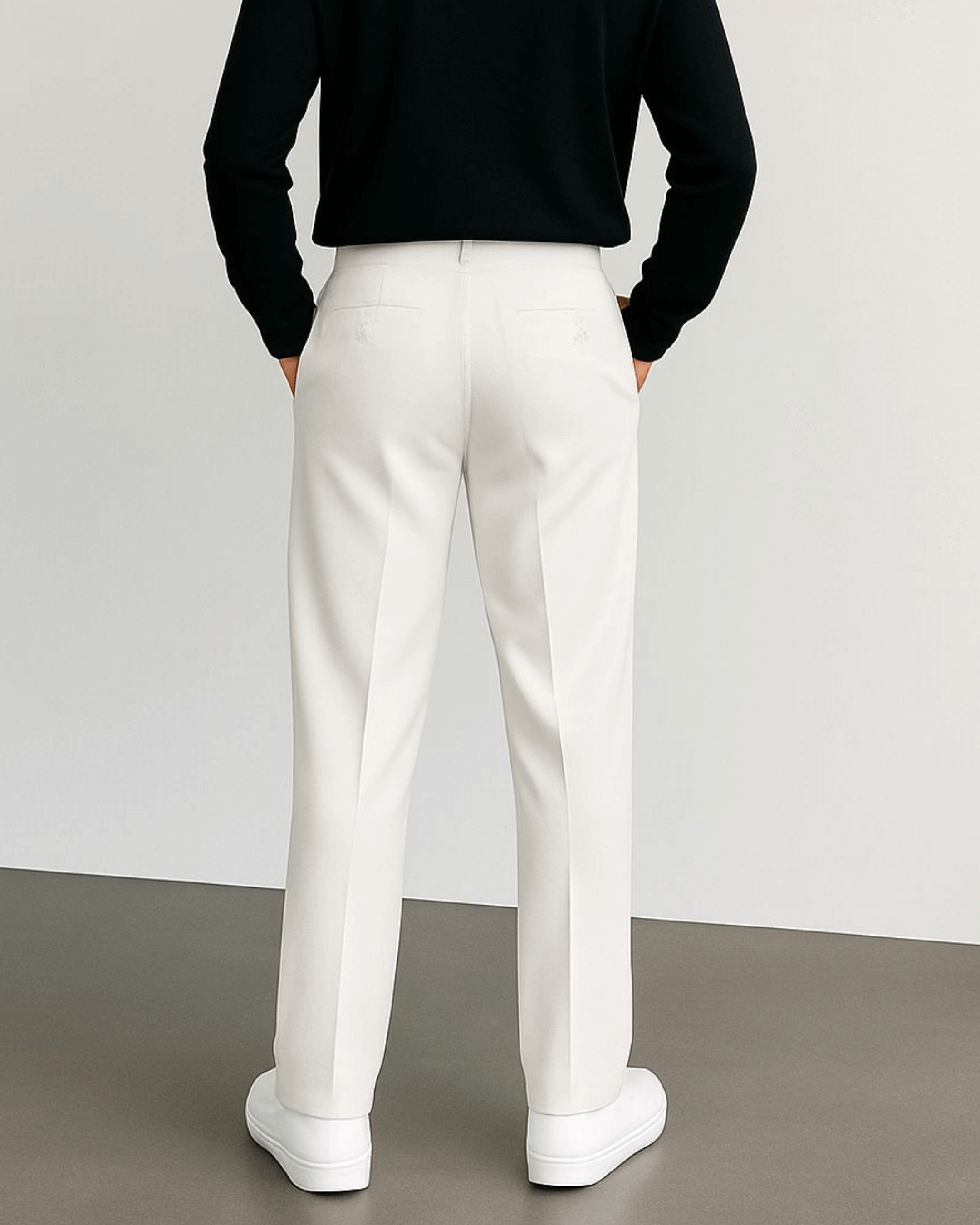 Ivory White Stretch Pants