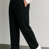 Jet Black Stretch Pants for Sleek Everyday Streetwear Comfort