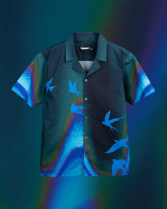 office wear cuban collar shirt , vacation/resort styling 