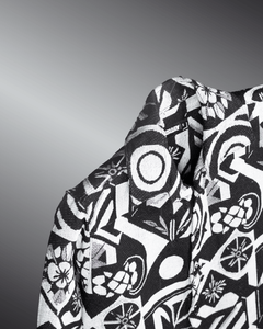 Graphic Illusion Shacket – Comfortable Jacquard Layer