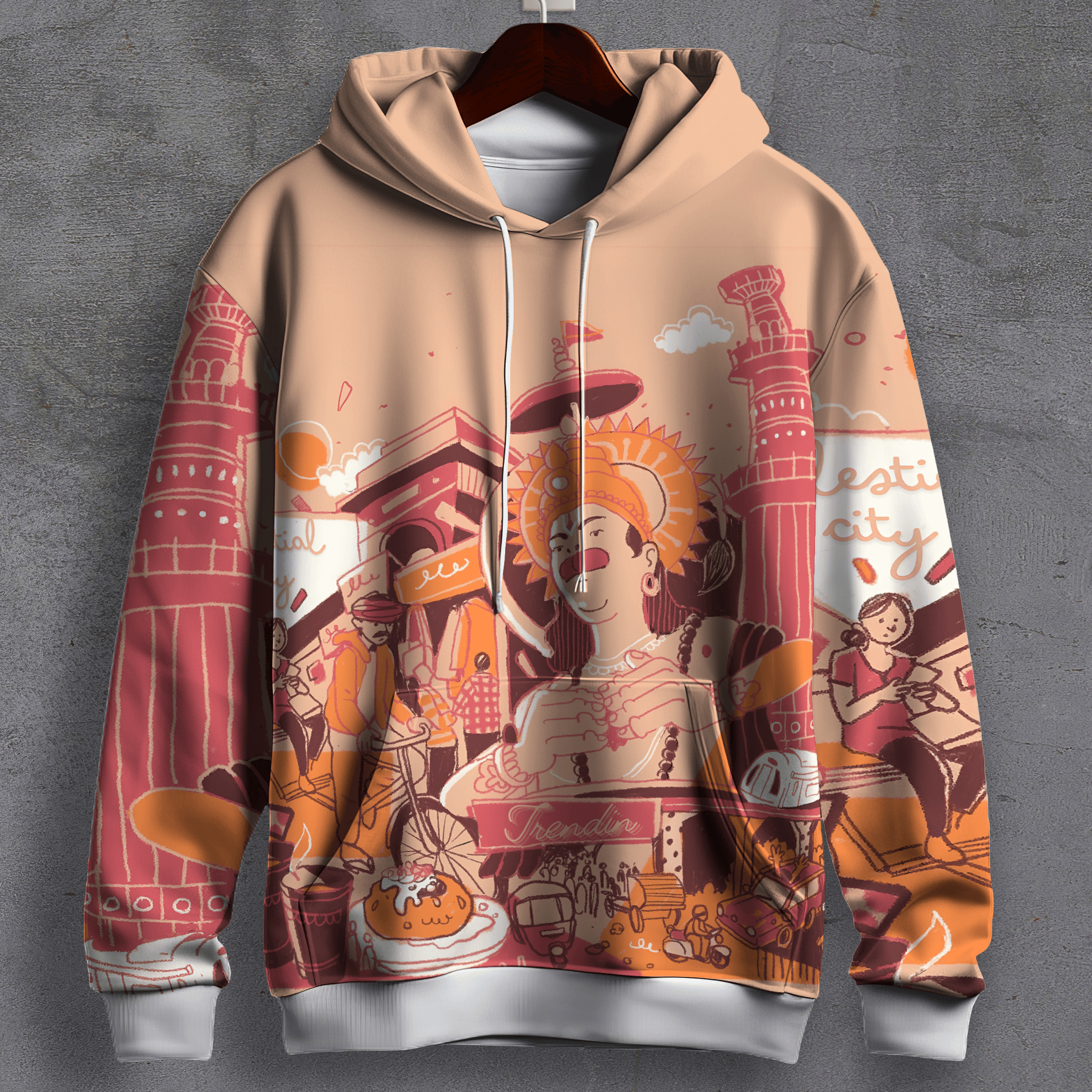 Celestial City Printed Hoodie