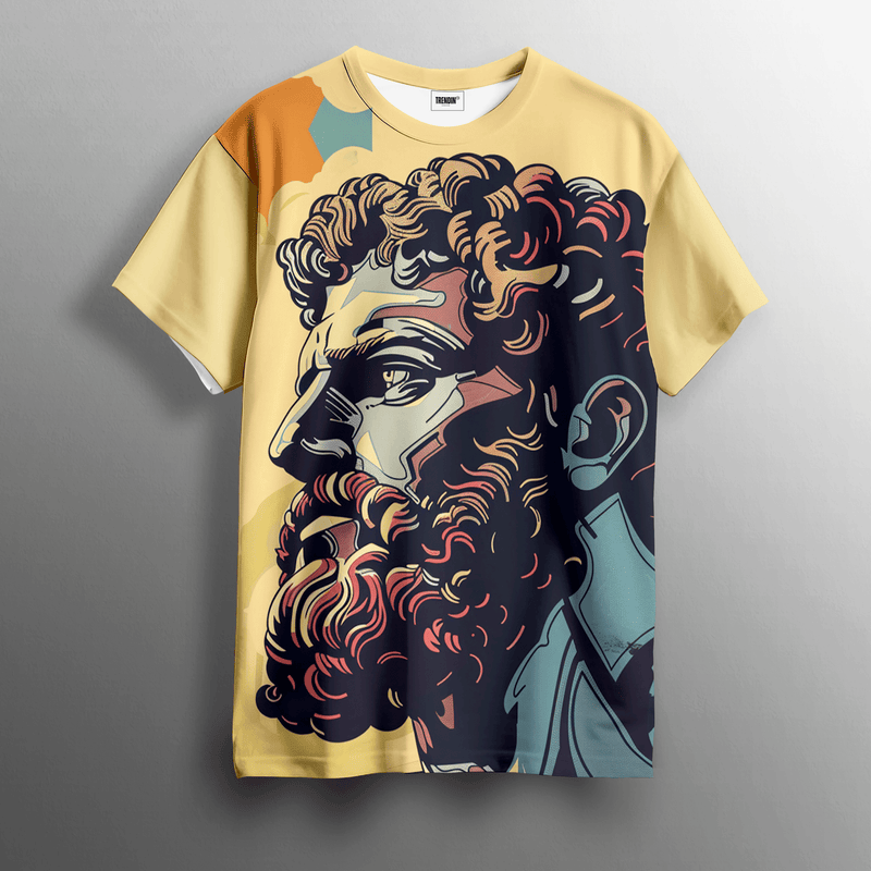 Olympian God Printed Tee for Mythical and Powerful Streetwear
