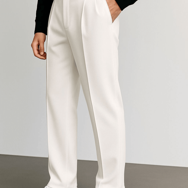 Ivory White Stretch Pants