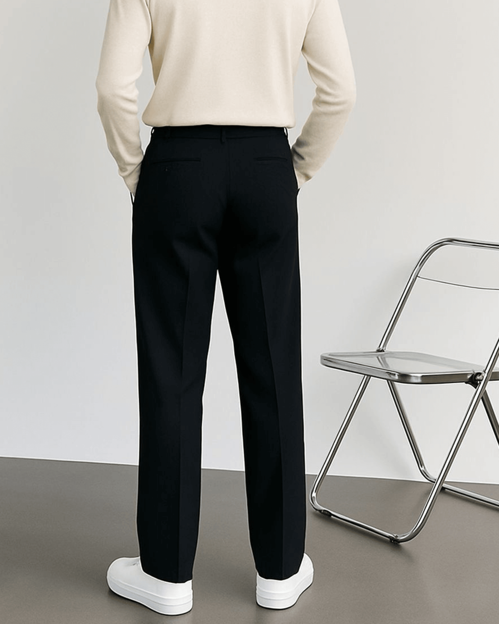 Jet Black Stretch Pants