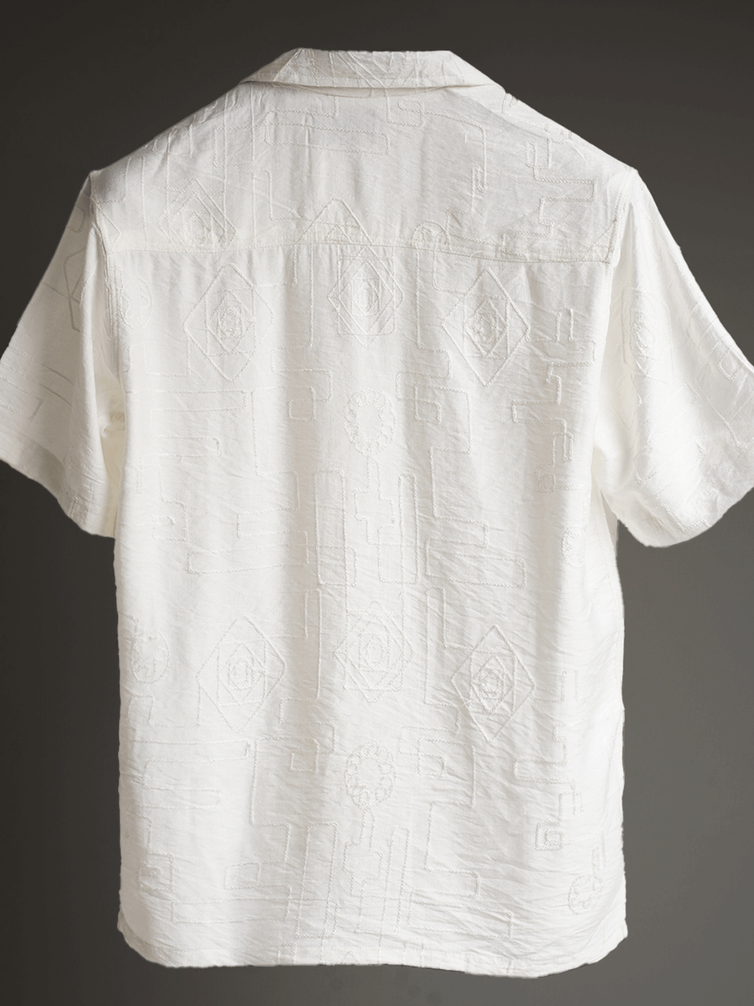 Linear Luxe white Knitted Shirt