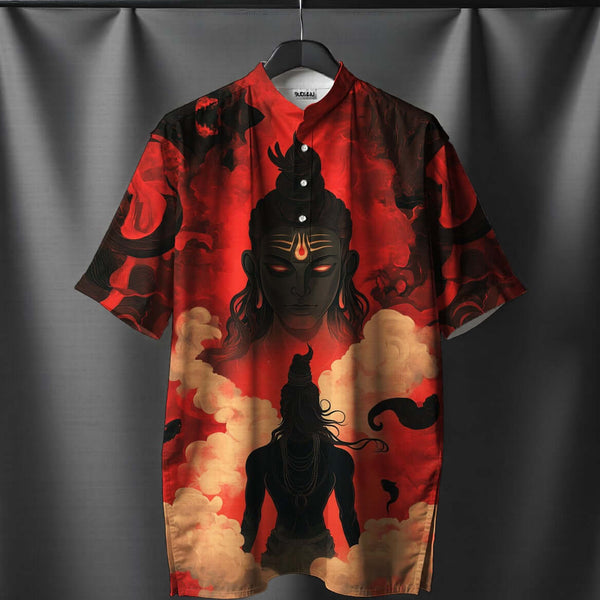 Mahakaal Short Kurta - 100% Cotton
