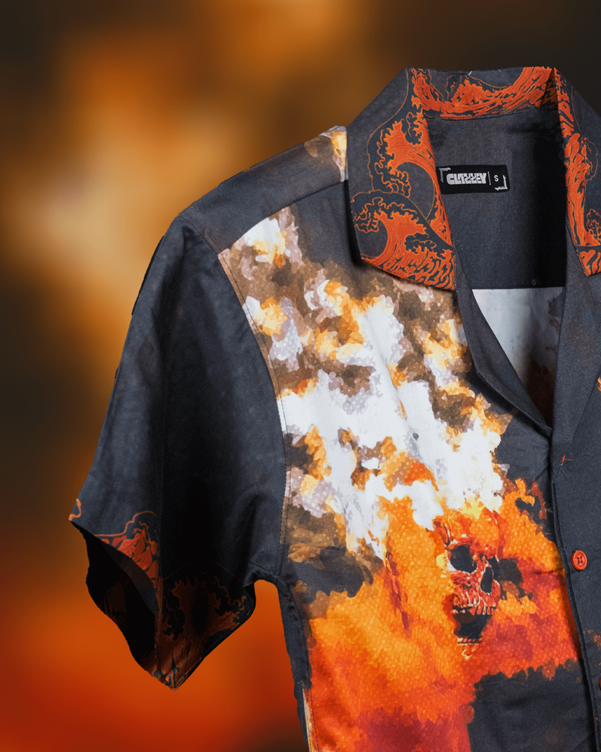Monster Flames Cotton Shirt