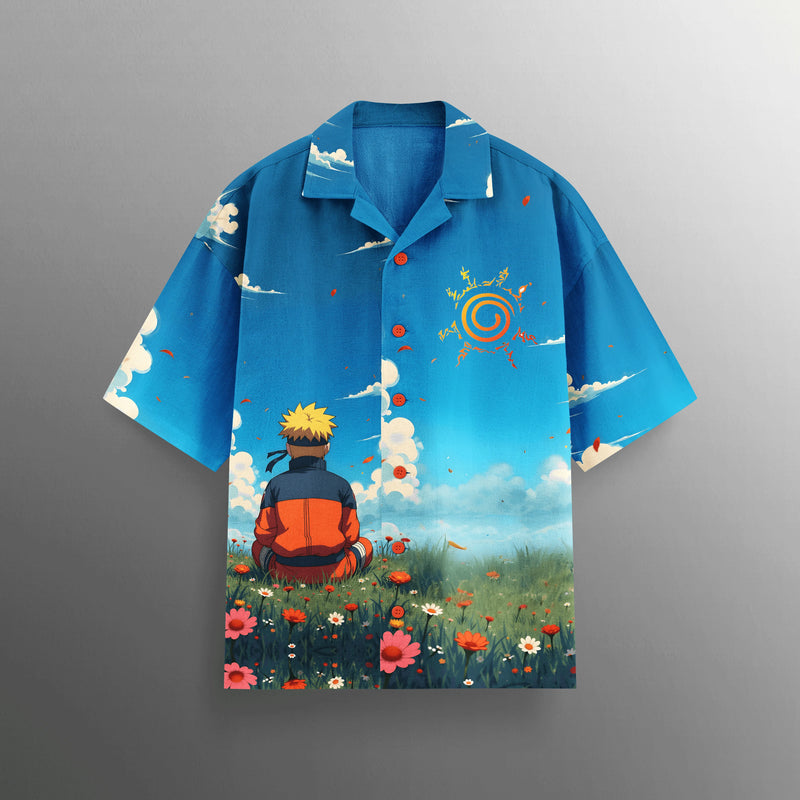 Naruto Stillness Saga Cotton Shirt for Anime Streetwear Fans