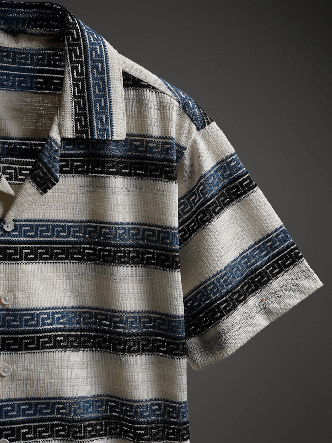 Ocean Waves Stripe Knitted Shirt
