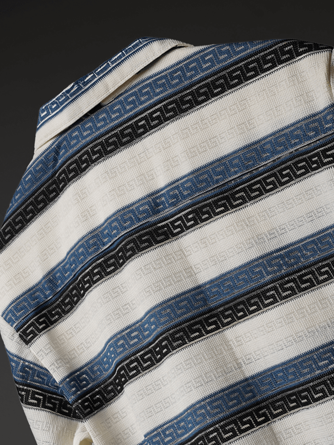 Ocean Waves Stripe Knitted Shirt
