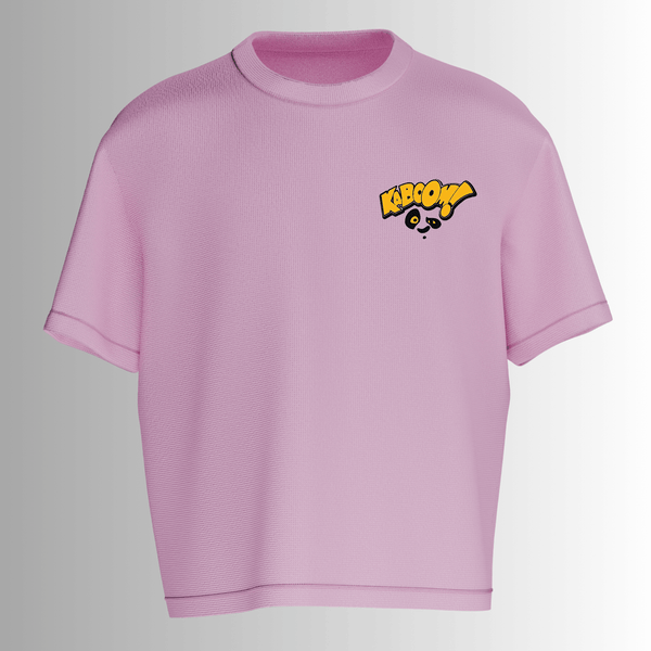 Panda Kick Puff Printed Oversized Tee