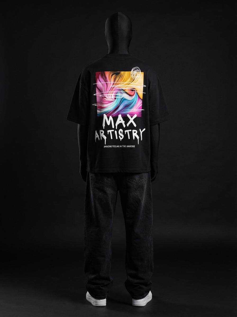 MAX ARTISTRY Printed Oversize Tee