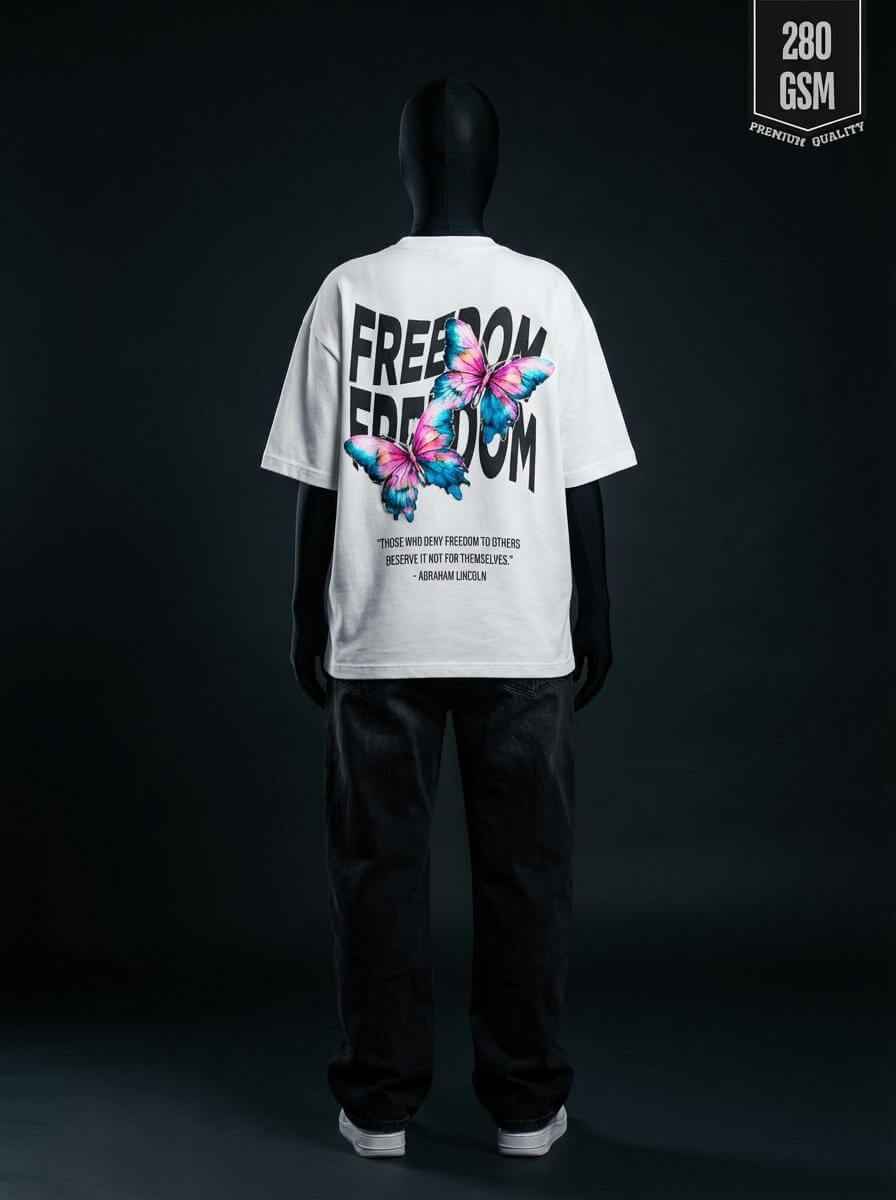 FREEDOM Cotton Printed Oversize Tee
